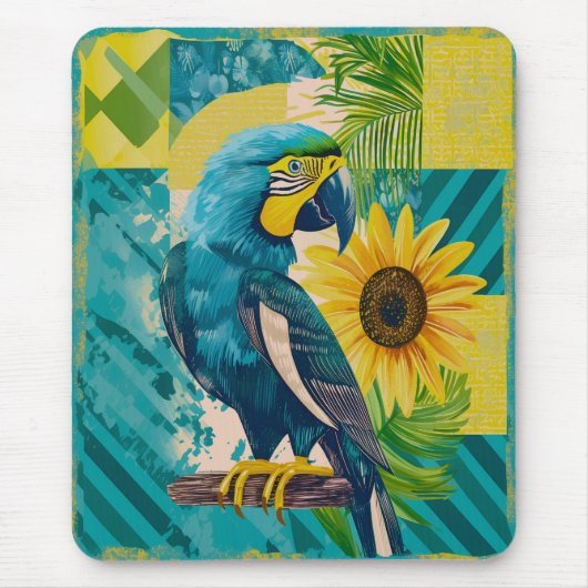 Strahlender Ara im Sonnenschein Mousepad (Vorne)