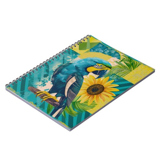 Strahlender Ara im Sonnenschein Notizblock (Linke Seite)