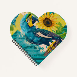 Strahlender Ara im Sonnenschein Notizblock