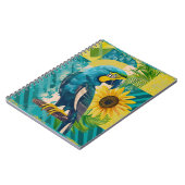 Strahlender Ara im Sonnenschein Notizblock (Linke Seite)