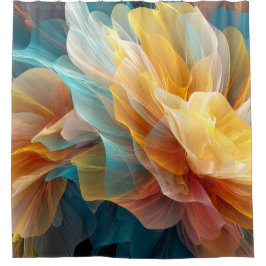 Strahlender Blütenstand ätherischer Blütenblätter  Duschvorhang