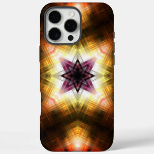 Strahlender geometrischer Sternenexplosion mit abs iPhone 16 Pro Max Hülle