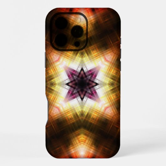 Strahlender geometrischer Sternenexplosion mit abs iPhone Hülle (Rückseite)