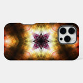 Strahlender geometrischer Sternenexplosion mit abs iPhone Hülle (Rückseite (Horizontal))