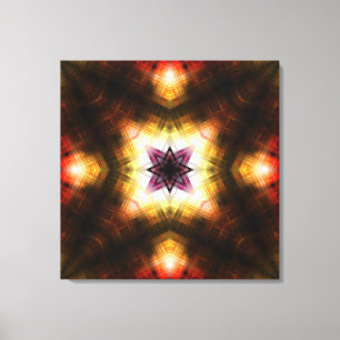 Strahlender geometrischer Sternenexplosion mit abs Leinwanddruck