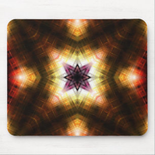 Strahlender geometrischer Sternenexplosion mit abs Mousepad