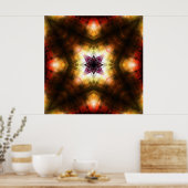 Strahlender geometrischer Sternenexplosion mit abs Poster (Küche)