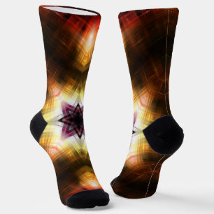 Strahlender geometrischer Sternenexplosion mit abs Socken
