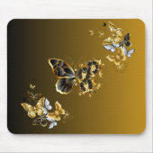 Strahlender Goldener Schmetterling – Botanisches A Mousepad (Vorne)
