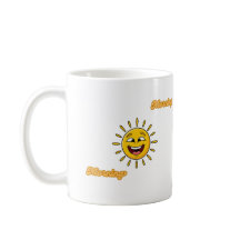 Strahlender goldener Sonnen-Kunst-Grafik-Mug