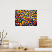 Strahlender Horizont: Die unendliche Wildblumenflu Poster (Küche)