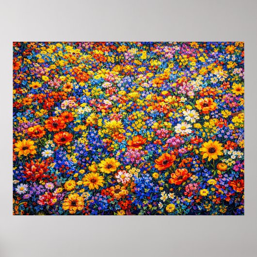 Strahlender Horizont: Die unendliche Wildblumenflu Poster (Vorne)