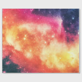 Strahlender Kosmischer Nebel Geschenkpapier (Flach)