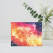 Strahlender Kosmischer Nebel Postkarte (Stehend Vorderseite)