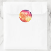 Strahlender kosmischer Nebel Runder Aufkleber (Tasche)