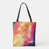 Strahlender kosmischer Nebel Tasche (Rückseite)