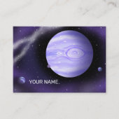 Strahlender lila Planet. Visitenkarte (Vorderseite)