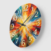 Strahlender Moment — Expressiver Abstract Große Wanduhr (Winkel)