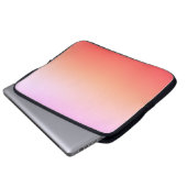Strahlender Pastell-Sonnenuntergangsverlauf Laptopschutzhülle (Vorne Knopf)