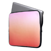 Strahlender Pastell-Sonnenuntergangsverlauf Laptopschutzhülle (Vorderseite Links)