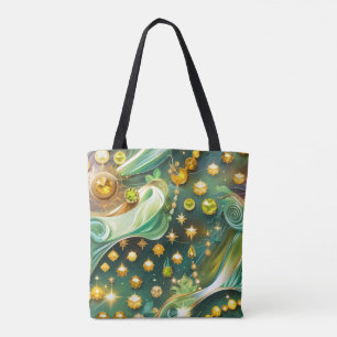 Strahlender Peridot Citrin Mondglanz Tasche