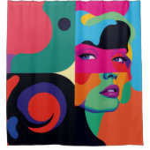 Strahlender Reflektionsduschvorhang Duschvorhang (Vorderseite)