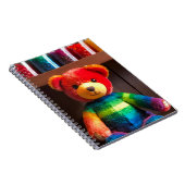 Strahlender Regenbogen-Teddybär Notizblock (Rechte Seite)