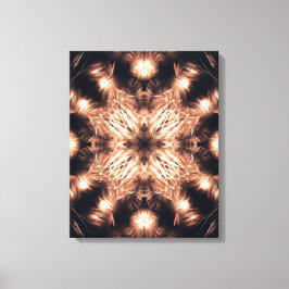 Strahlender Sandstein-Fraktal-Mandala-Kunst Leinwanddruck