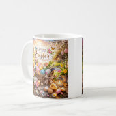 Strahlender Sonnenaufgang Frohe Ostern Kaffeetasse (Vorderseite Links)