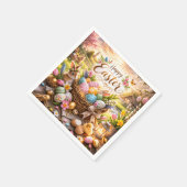 Strahlender Sonnenaufgang Frohe Ostern Serviette (Ecke)
