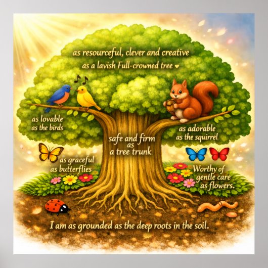 Strahlender Visionenbaum Poster (Vorne)