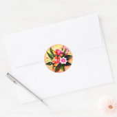 Strahlendes Blumenbouquet-Glühen Runder Aufkleber (Umschlag)