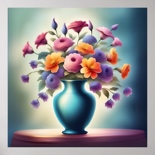 strahlendes Blütenglühen Poster (Vorne)