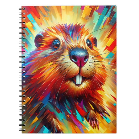 Strahlendes-Burst-Biber-Notizbuch Notizblock (Vorderseite)