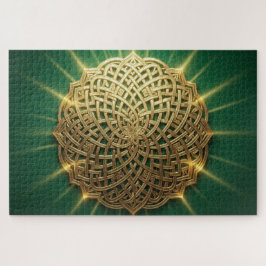 Strahlendes keltisches Knotenmandala-Puzzle Puzzle