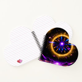 Strahlendes Kosmisches Portal | Neon-Galaxie Gestr Notizblock