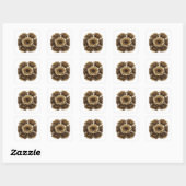 Strahlendes Silber GOLDENE ROSEN Aufkleber Design (Blatt)