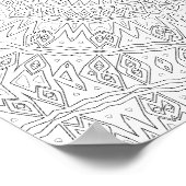 Strahlendes Stammes-Sonnen-Ausbruch-Mandala-Muster Poster (Ecke)