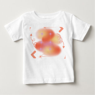 Strahlendes Sternenexplosions-Abstraktdesign Baby T-shirt