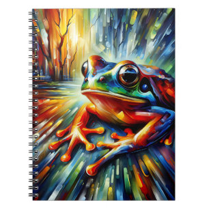 Strahlendes Wald-Frosch-Notizbuch Notizblock