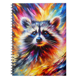 Strahlendes Waschbär-Glow-Notizbuch Notizblock