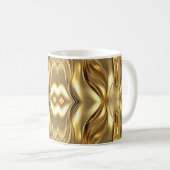 Strahlenförmiges goldenes Muster Kaffeetasse (VorderseiteRechts)