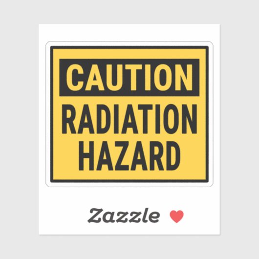 Strahlengefahr Aufkleber (Blatt)