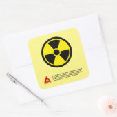 Strahlengefahr Quadratischer Aufkleber (Umschlag)