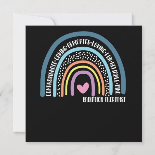 Strahlentherapeut Compassionate Gekümmert gewidmet Einladung (Vorderseite)