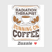 Strahlentherapeut, der auf Coffein Gif läuft Aufkleber (Blatt)