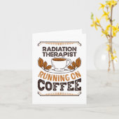 Strahlentherapeut, der auf Coffein Gif läuft Karte (Gelbe Blume)