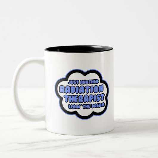 Strahlentherapeut .. Der Traum von Livin Zweifarbige Tasse (Links)