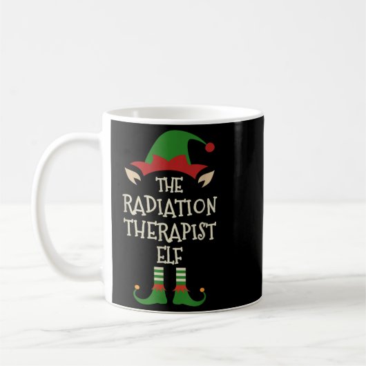 Strahlentherapeut Elf Familie Weihnachtsmatching Kaffeetasse (Links)