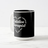 Strahlentherapeut HerzWord Cloud Zweifarbige Tasse (Vorderseite Links)